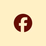 Dark brown outline of the Facebook logo on a cream background. Best 5 freelance digital marketing analysts in kozhikode