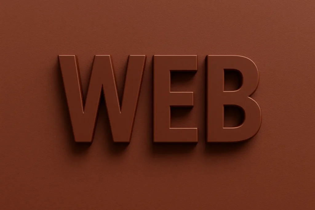 WEB in Bold Monochrome Elegance, created by the experienced and best freelance digital marketer in Calicut, Kerala, India.